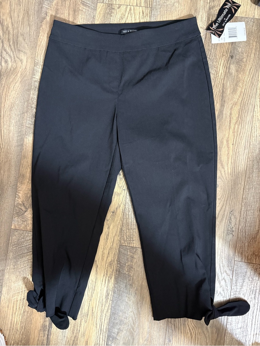 Zac & Rachel Black Tie-Hem Capris
